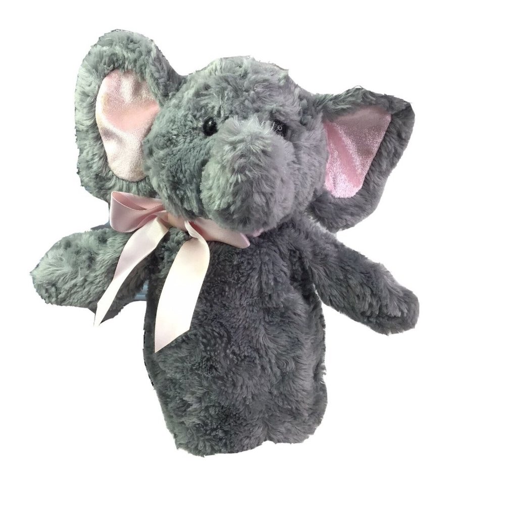 GUND MADDY the Gray Elephant Hand Puppet Soft Plush 12” Toy